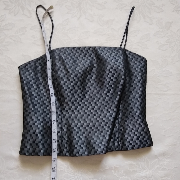 3 items JS Collections taffeta checks maxi skirt long sleeves jacket corset top - Picture 11 of 14